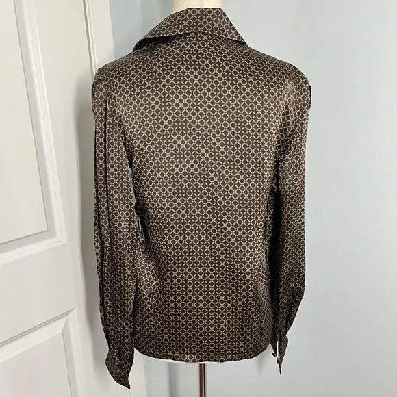 Celine Vintage 100% silk button down blouse size FR 38 - Picture 11 of 15